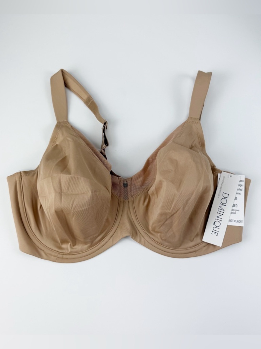 Dominique Mallory Smoothing Bra Womens 44DD/E Mocha Tan Underwire $69 NWT

.